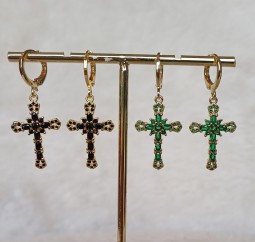 Boucles Oreilles- CROIX ARLES-