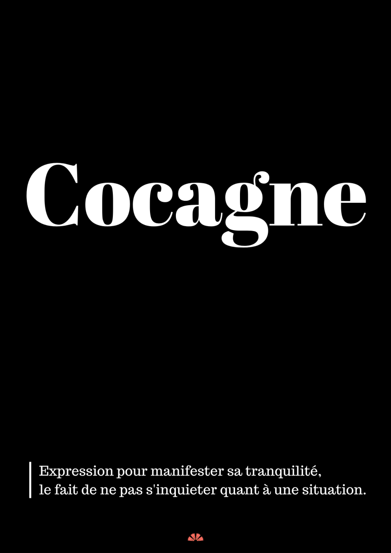 Affiche Définition Cocagne et autres mots et expression du sud, affiche